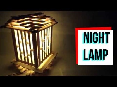 Night Lamp of ice cream sticks| Easy craft | DIY | Home Decorative Art (new)