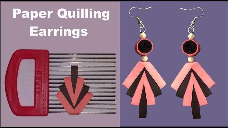 Paper quilling earrings new designs | how to make paper quilling earrings tutorial