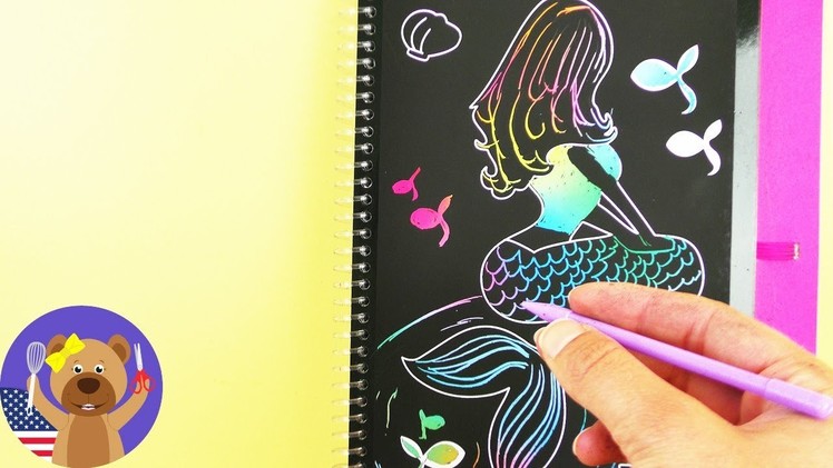 RAINBOW MERMAID in the TopModel by Depesche MAGIC SCRATCH book | Simple DIY pictures