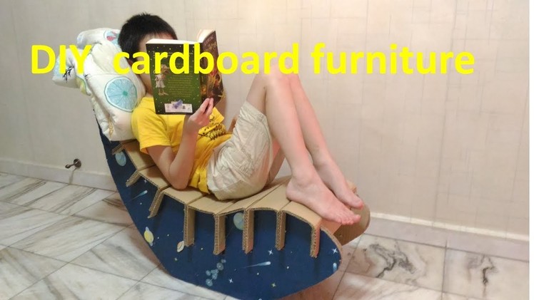 Real ♛ furniture ♛by using cardboard.This trick made my home look amazing. #  cardboard Lounge Chair