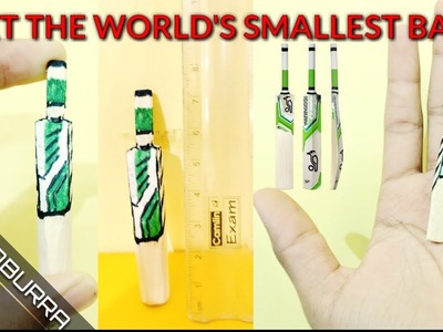 World's Smallest Cricket Bat | Miniature Kookaburra Bat DIY |  Awesome Popsicle sticks Lifehack |