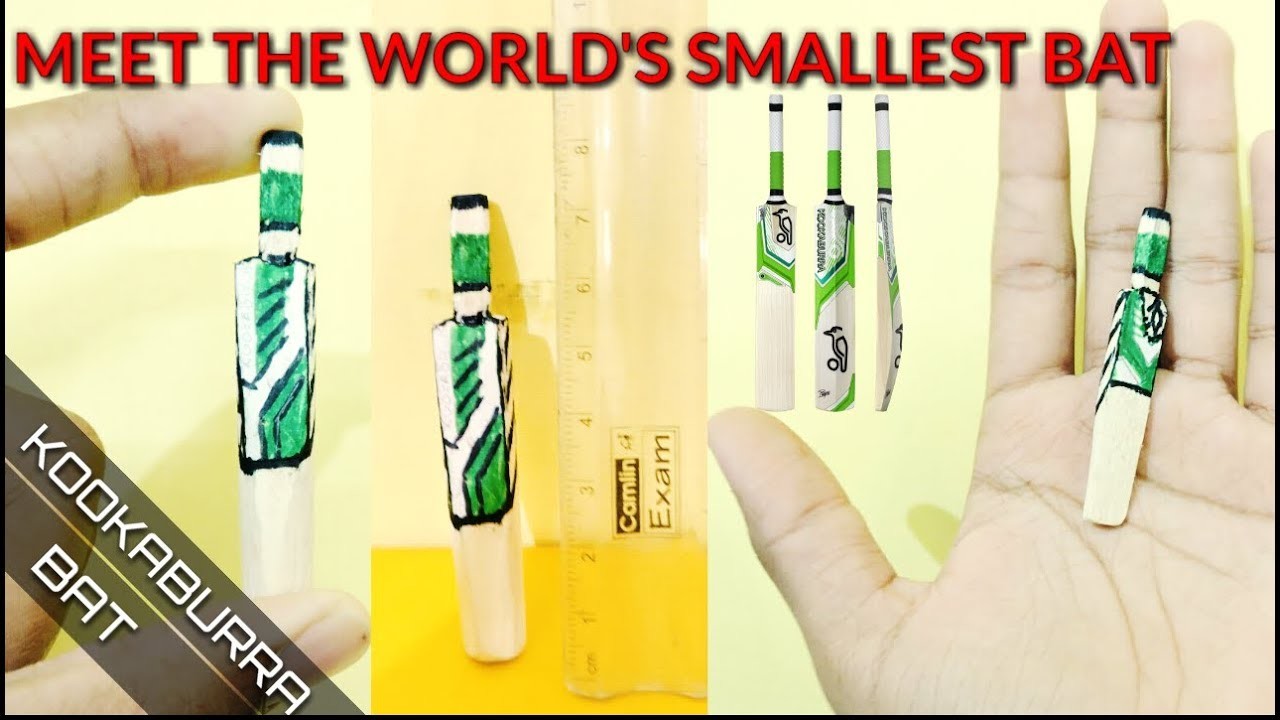 Worlds Smallest Cricket Bat, Miniature Kookaburra Bat DIY, Awesome Popsicle sticks Lifehack
