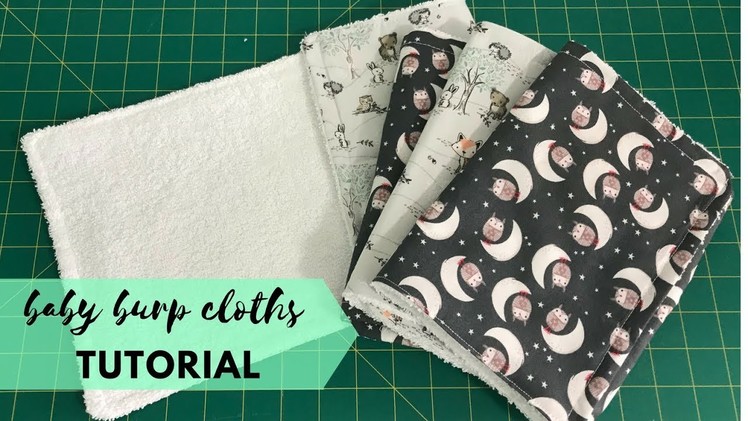 Baby Burp Cloths - Quick and Easy Beginner Sewing Tutorial