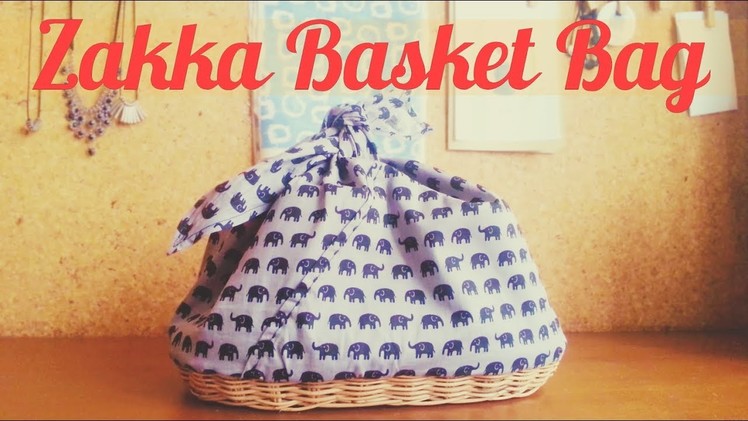 DIY Fabric Wicker Storage Bag Zakka Style Recycling Sewing Project