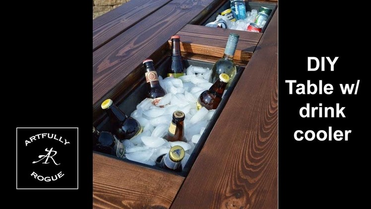 DIY How to build a table with a beer cooler