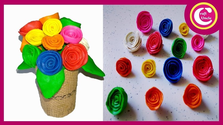 Fancy clay flower vase for house interior-handmade showpieces for home-clay art