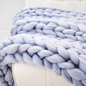 Hand knit blanket, 40x60 inches, Video tutorial