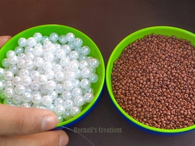 Homemade Step by step beads nacklace tutorial by bornali's creations