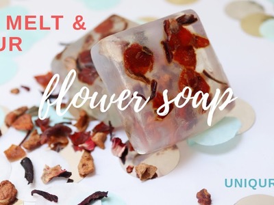 How to DIY Melt & Pour PETAL SOAP