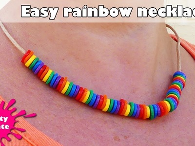 How to make a necklace for Pride month - melted Perler beads necklace