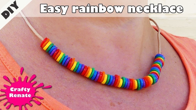 How to make a necklace for Pride month - melted Perler beads necklace