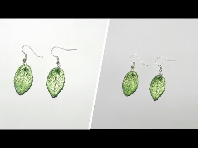 Leaf Earrings with Shilpkar Clay | White M-Seal Earrings | Clay Jewelry |UMA
