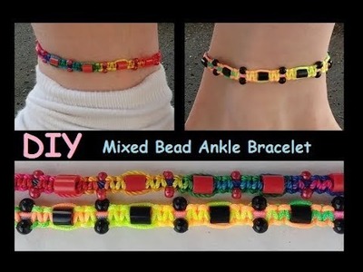 Mixed Beads Macrame Anklet [Ankle Bracelet] Tutorial