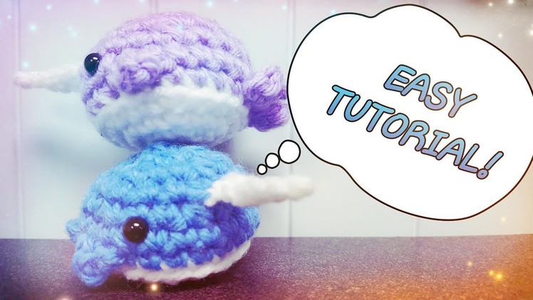 NARWHAL + WHALE Crochet Tutorial! - EASY