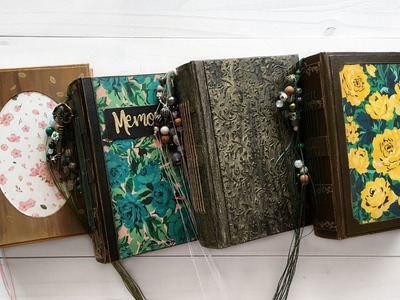 NEW Vintage Junk Journals | Floral Handmade Books | Hand-painted Journals | Hand-bound