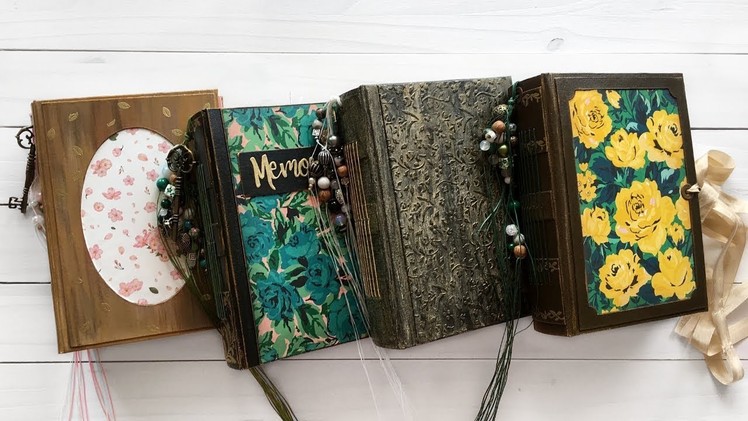 NEW Vintage Junk Journals | Floral Handmade Books | Hand-painted Journals | Hand-bound