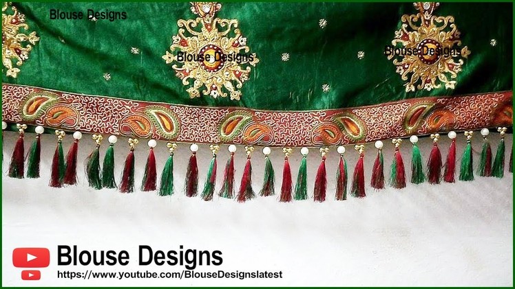 Saree kuchu designs with beads, saree kuchu new designs, saree tassels, saree kuchu designs videos