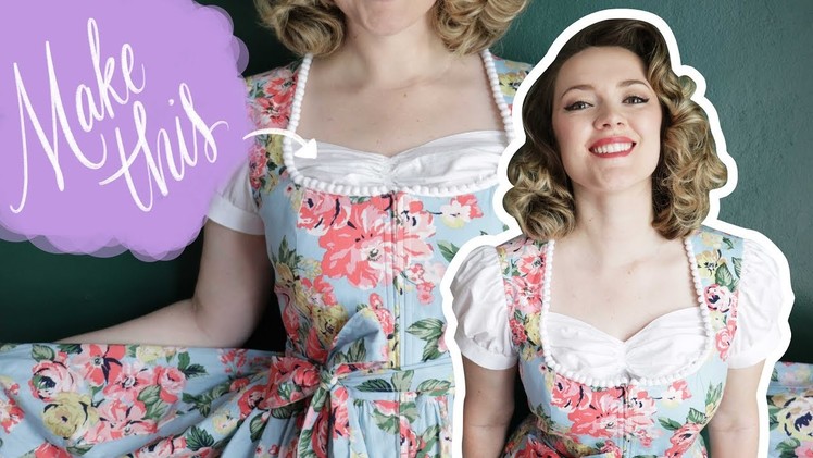 Sewing a Dickie for your Dirndl | Butterick 6352 | Retro Rebuild