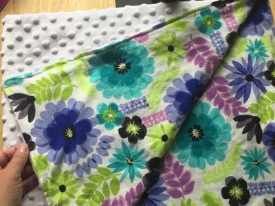 Sewing project - minky and flannel blanket