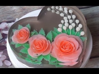 Amazing Gelatin Art Cake Million Likes - Diy 3d Gelatin Art Rose At Home