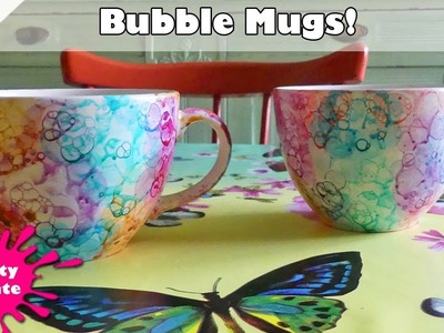 Bubble Painting tutorial - Personalized Mugs