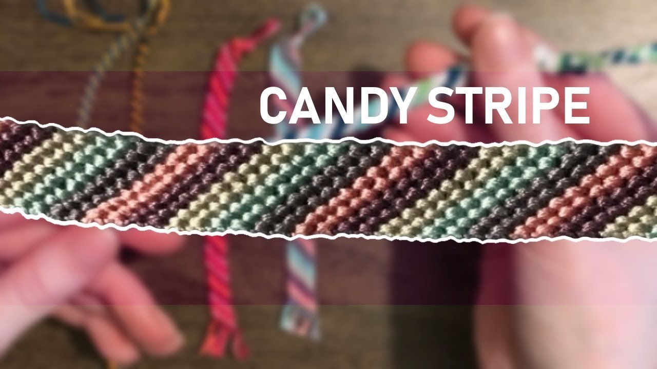 Candy Stripe Friendship Bracelet Tutorial