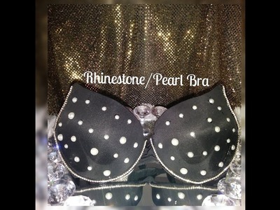 D.I.Y RHINESTONE PEARL BRA