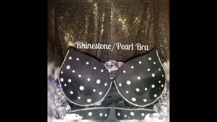 D.I.Y RHINESTONE PEARL BRA