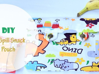 DIY 5 minute No spill Kids' Fabric Snack Bag