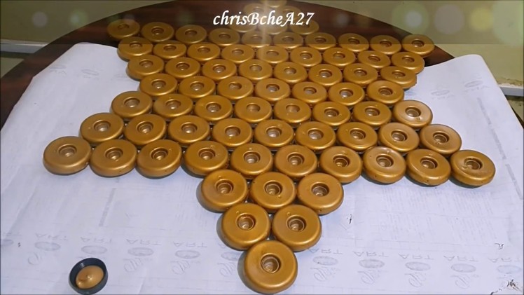 DIY# 93 WALL DECOR Using Recycled Bottle Caps
