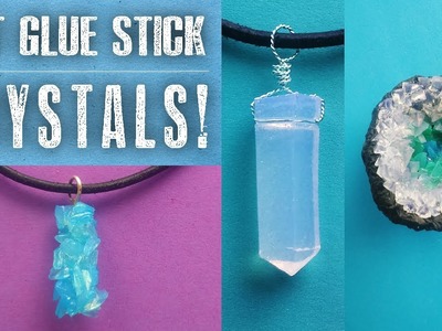 DIY Crystals.Geodes from Hot Glue Sticks! (No Glue Gun Needed)