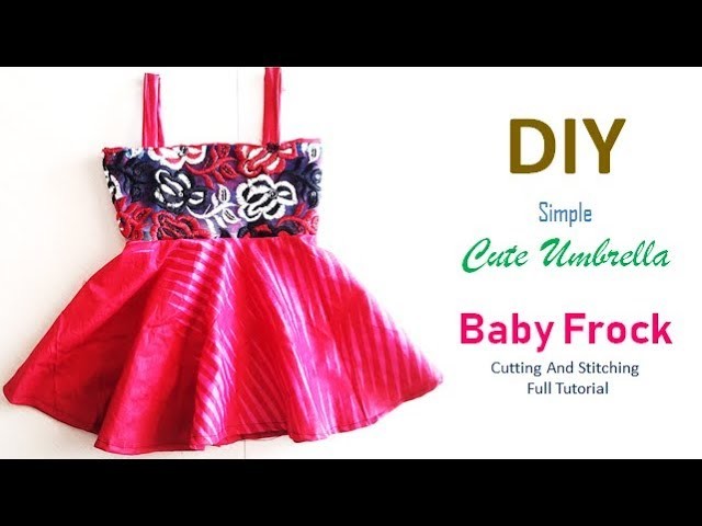 DIY Cute Baby Umbrella Frock Using Waste Clothes In Simple Way Full Tutorial