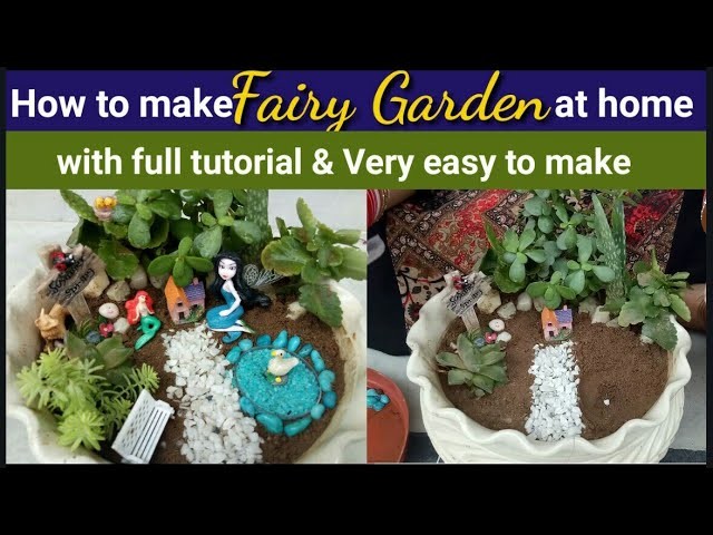 DIY #fairyGarden.How to make fairy Garden at home.घर पर फेरी गार्डन कैसे बनाएं????????????????