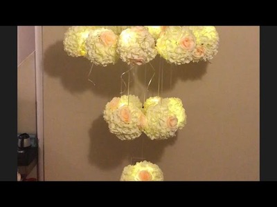 DIY - floral ball chandelier | diy- Wedding decor | floral decor|