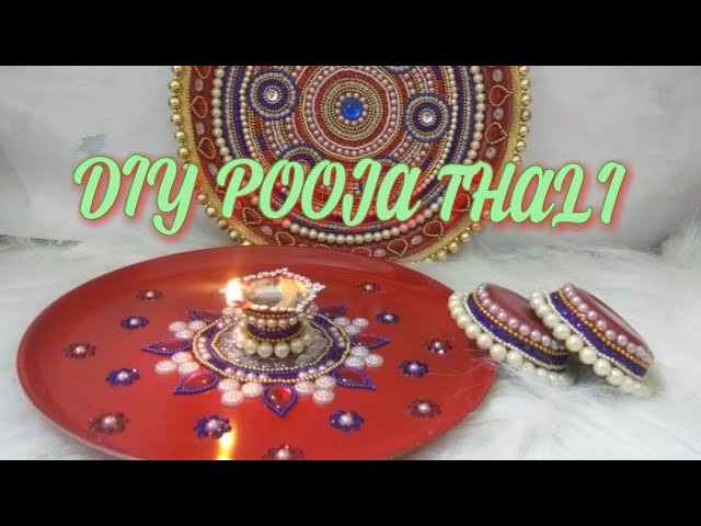 DIY How to make decorative pooja.aarti thali