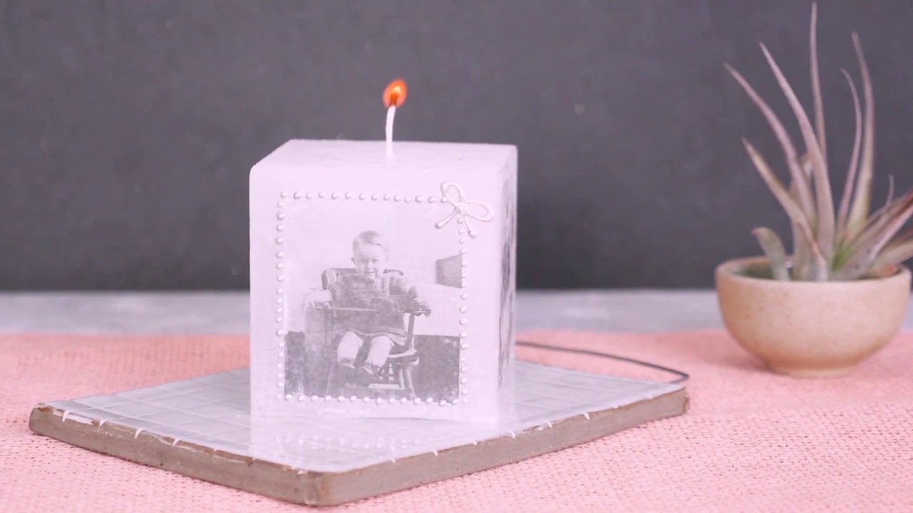 DIY instructions: Transfer photos to candles with Marabu Photo Transfer Candle