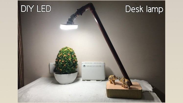 Diy LED Desk Lamp With Concrete Base & PVC Pipe