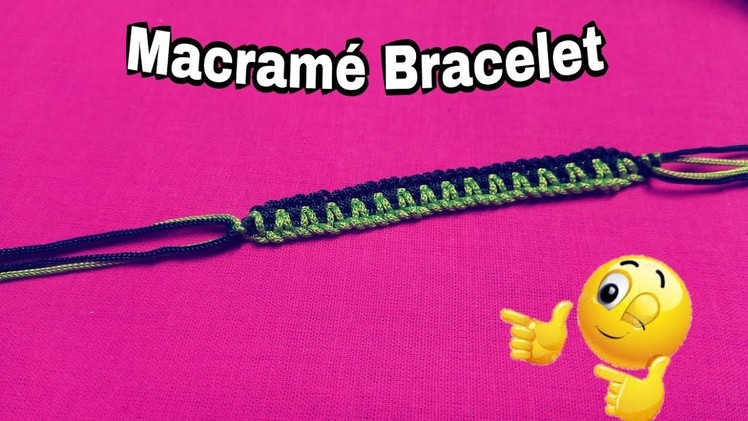 Diy Macramé Bracelet || Simple bracelet by using string cord || By Amazing Gallery. . 