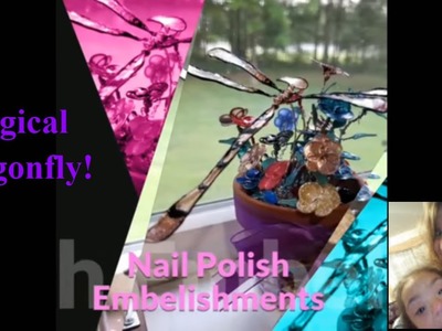 DIY Nail Polish Embelishments Magical Dragonfly Made With Wire and Nail Polish