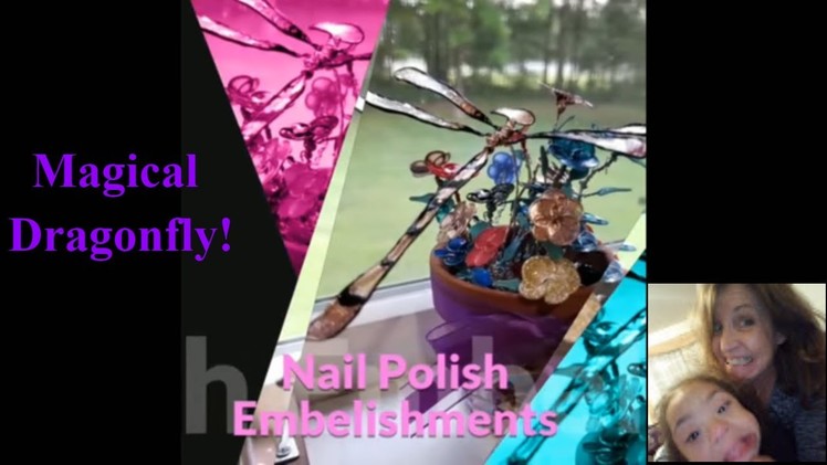 DIY Nail Polish Embelishments Magical Dragonfly Made With Wire and Nail Polish