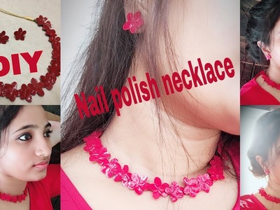 DIY necklace || Making necklace with silk thread using nail polish at home