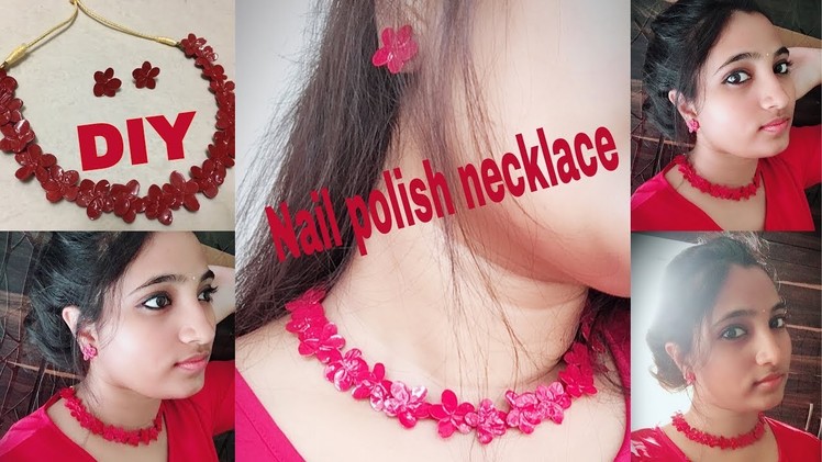 DIY necklace || Making necklace with silk thread using nail polish at home