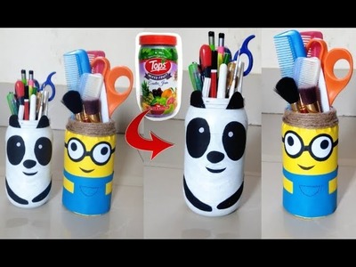 DIY Panda & Minion Pencil Holder.Best Out of Waste materials.Waste Material Project Idea for Kids
