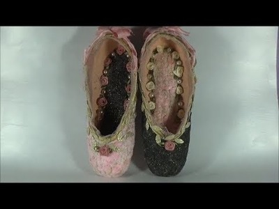 DIY pointe shoes decoration (decofoam).Διακοσμώ πουέντ
