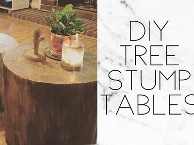 DIY Tree Stump Table on a budget