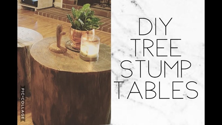 DIY Tree Stump Table on a budget