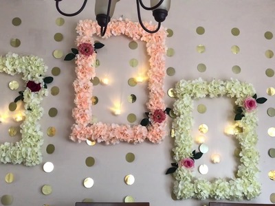 DIY- wall decor |DIY dollar tree decor|DIY wedding decor| DIY- Wedding frame wreath|Foam board decor