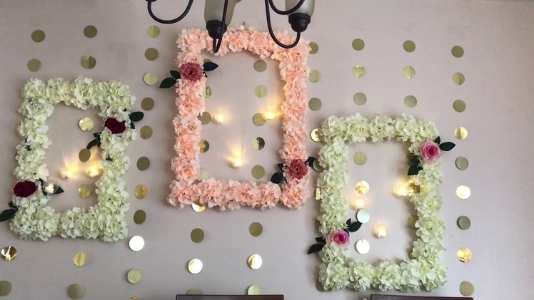 DIY- wall decor |DIY dollar tree decor|DIY wedding decor| DIY- Wedding frame wreath|Foam board decor