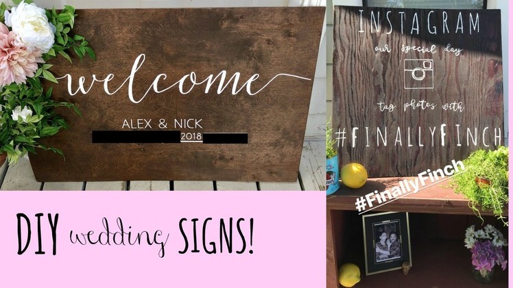 DIY WEDDING SIGNS! Easy Wooden Signs | Alex Lynn Ward
