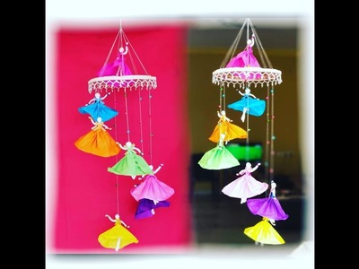 Doll Hanging Jhumar | DIY | wall hanging | wind chime | best out of waste | 111